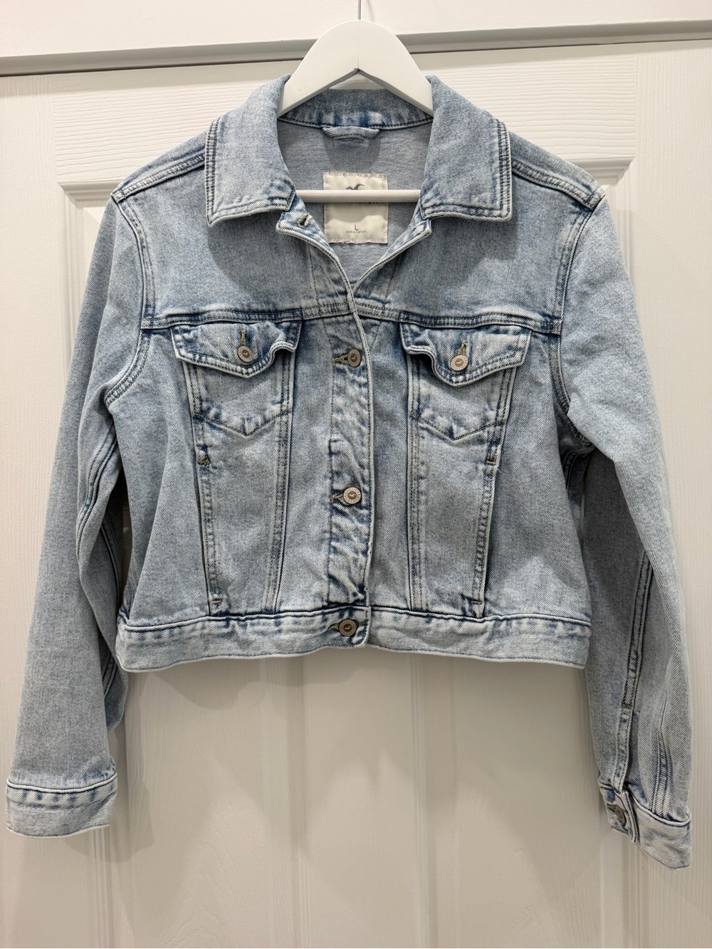 Hollister Light Blue Washed Denim Jacket